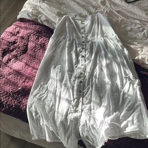 H&M White Button-Down Dress